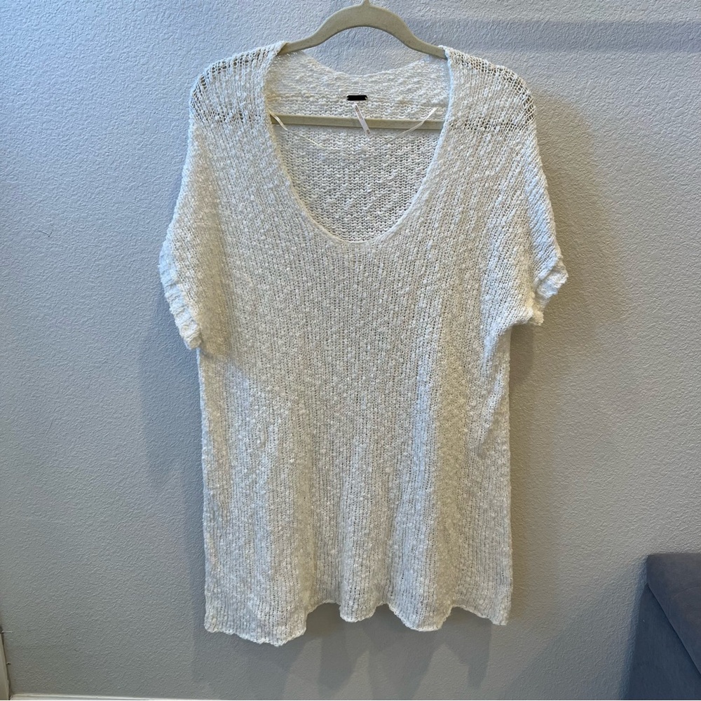 FREE PEOPLE White Knit Tunic
